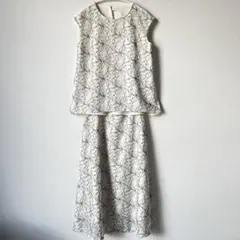 美品　YECCA VECCA スカート セットアップ　レース　白黒　Mサイズ