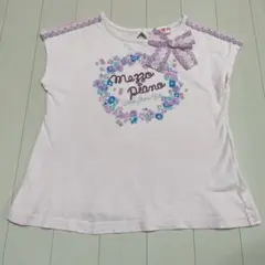 mezzo piano♡花柄リボンTシャツ