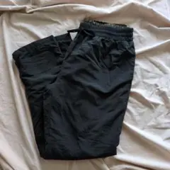 9 新品 タグ付き 黒 ブラック パンツ 裏起毛 フリース 保温 家着 LL