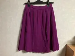 イヴ・サンローラン ニットプリーツスカート 9号