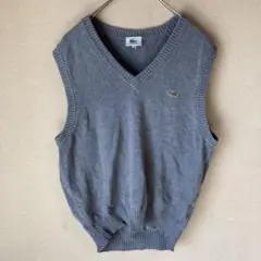 LACOSTE ラコステ ニットベスト グレー 綿100% サイズ3