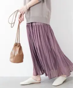 ✨未使用✨ ラトータリテ (F) タフタティアード プリーツスカート 大きめ 紫