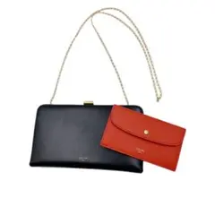 CELINE セリーヌ チェーンウォレット ポーチ ショルダーバッグ ブラック