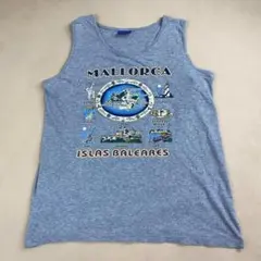 90s タンクトップ マヨルカ島 ヴィンテージ グレー 風景 スペイン レア
