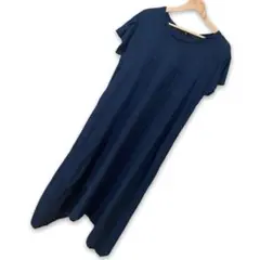 45R 45rpm ワンピース ロング Tシャツ ネイビー