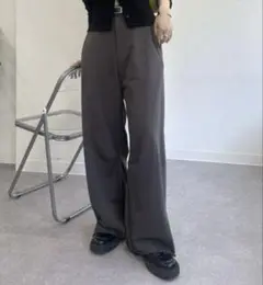 【低身長】mystic カーブスウェットパンツ　チャコールグレー　0サイズ