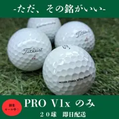 銘 -MEI-／Titleist PRO V1ｘ 20球 洗浄済み