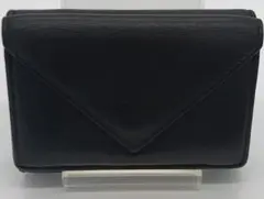 JJ299 バレンシアガ 3つ折りコンパクト 財布 黒色