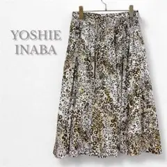 訳あり　YOSHIEINABA ヨシエイナバ　総柄　フレアスカート　薄手　M