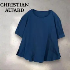 クリスチャンオジャール Tシャツ 7号 綿100 半袖 ネイビー ラウンドネック