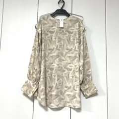 新品Omekashi マーブルレオパード2WAYシャツ