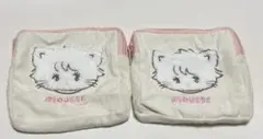 【2個セット】mikko characters もこもこポーチ Mousse