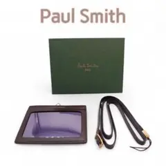 【良品】 Paul Smith IDホルダー パスケース マルチストライプ 茶色