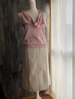 エルメス HERMES 美品タイトスカート ミモレ丈 ロング丈