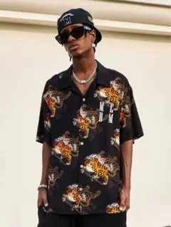 MR. ENJOY DA MONEY MEDM アロハシャツ 半袖 虎柄