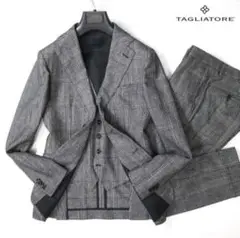 美品 TAGLIATORE タリアトーレ グレンチェック スリーピース スーツ