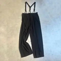 カレンソロジー 24AW サスペンダー付きタックパンツ フルレングス 黒