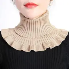 SALE! 【ベージュ】　ネックウォーマー　タートルネック　付け襟