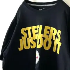 ナイキ NFL スティーラーズJUST DO IT Tシャツ ブラック 黒 古着