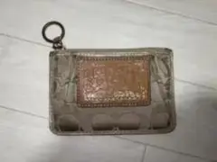 ベージュ 合成皮革 フラグメントケース