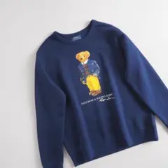 ラルフローレン　スウェット　トレーナー　ポロベア　ネイビー　美品