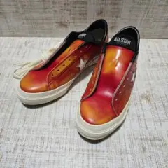 【極美品】CONVERSE ワンスター J レザー オレンジ×レッド 日本製