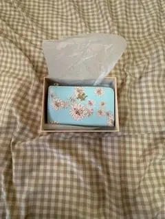 PAUL & JOE 花柄キーケース 水色