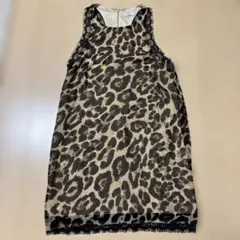 美品 TOBI レオパード ノースリーブワンピース S トビ 豹柄