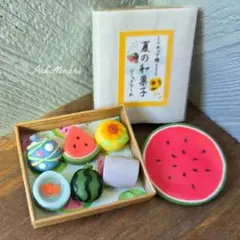 ミニチュア 『夏の和菓子セット』 ミニチュア和菓子 ミニチュアフード 練りきり