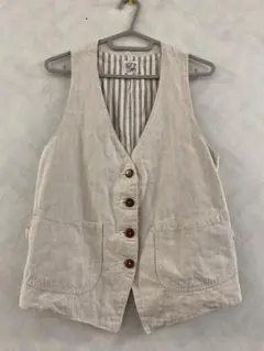 美品 orSlow ダック地ベスト 3L ジレ アイボリー オアスロウ 美品 orSlow ダック地ベスト 3L ジレ アイボリー オアスロウ