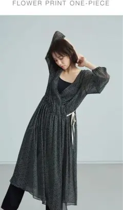 jilky フラワー　プリント　ワンピース　ジルキー　UV 対策