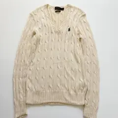 POLO RALPH LAUREN ケーブルニット ピマコットン アイボリー