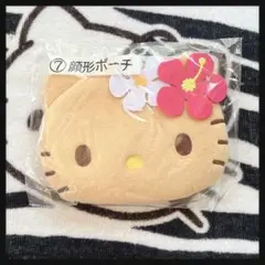 サンリオ　当たりくじ　日焼けキティ　顔型ポーチ