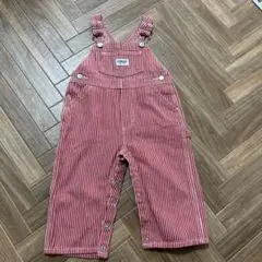 専用　OSHKOSH 赤ヒッコリー　オーバーオール