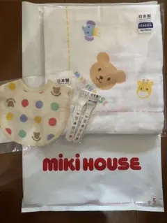 ⭐︎新品⭐︎ミキハウス　MIKI HOUSE バスタオル・スタイ　カトラリー　セット