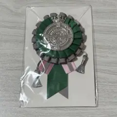 ロゼット 緑色リボン 銀メダル
