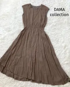 ダーマコレクション♡リネン混　ノースリーブロングワンピース　アシメントリー　M