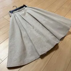 美品　FOXEY フォクシー　スカート 38 麻　フレアー