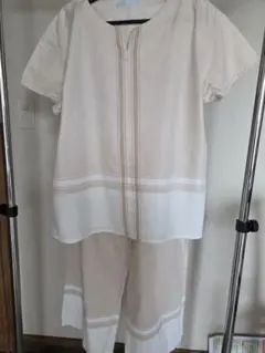キッドブルーベージュ コットン ルームウェア セット