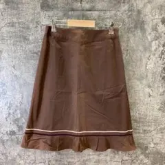 ✨MK KLEIN＋✨クランプリュス♡ミディ丈Aラインスカート♡ブラウン(38)