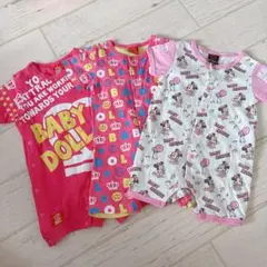 BABY DOLL♡ロンパース3着set(70)