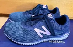 美品ニューバランス軽量通気性スニーカー靴シューズ23.5メッシュランニング