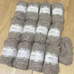 自然色ウール　ウール100% 30g（65m）12玉　ナチュラルメランジ　日本製