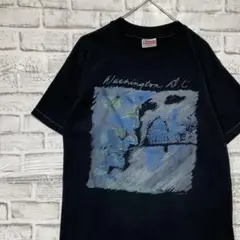 USA製90sヴィンテージTシャツ！シングルステッチ　ブラック半袖古着M710