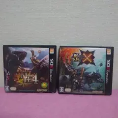 【3DS】　2枚セット　3DS モンスターハンタークロス　/　4　ソフト