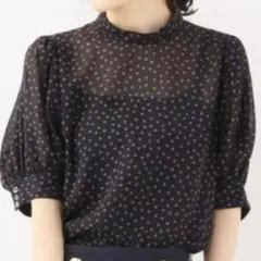 美品⭐︎Te chichi テチチ　ベルスリーブドットシフォンブラウス　ドット柄