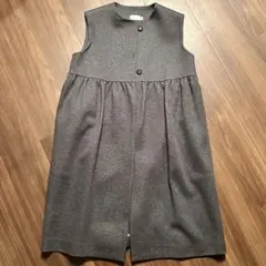 yori ハイウェストギャザージレ グレー