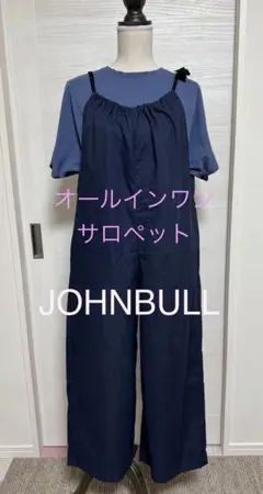 JOHNBULL ネイビー オールインワン サロペット MICA&DEALシャツ