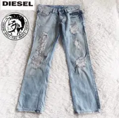 7 DIESEL ディーゼル ダメージデニムパンツ 25