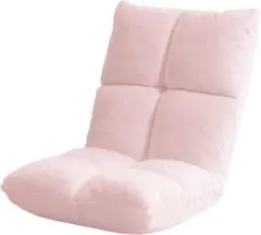新品未使用 コンパクト座椅子ふわもこ ピンク